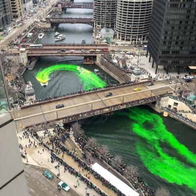 St. Patrick's Day Chicago River Dyeing Event at LH Rooftop
