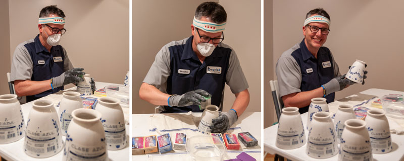 Brandon Eckenrode, founder of B-Cycled Bottles, Chicago-based upcycled glassware brand